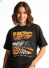 Back to the Future Official Racing Design Black Year 1985 T-shirt