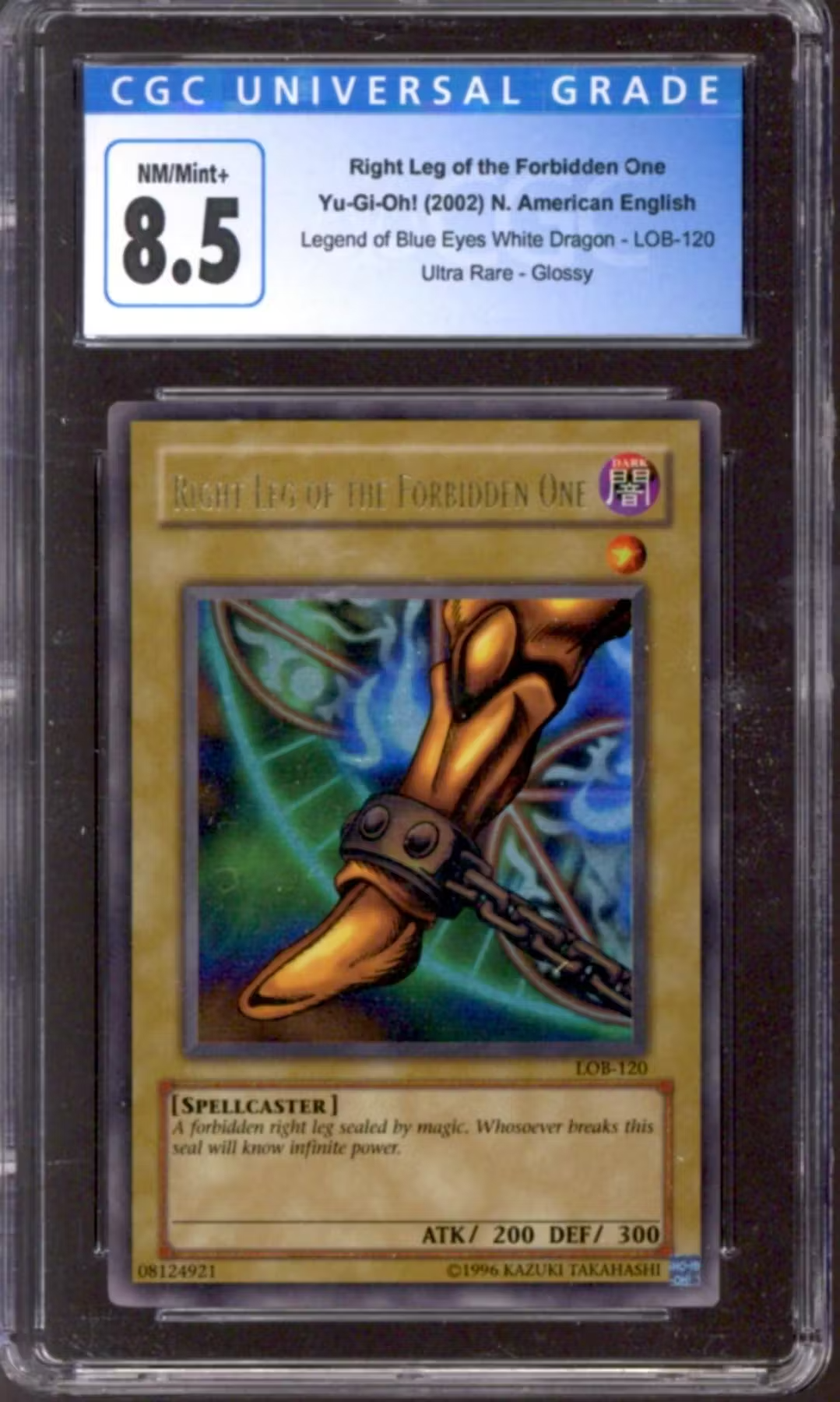 Yu-Gi-Oh Legend of Blue Eyes White Dragon Right Leg Of The Forbidden One LOB-120 CGC 8.5