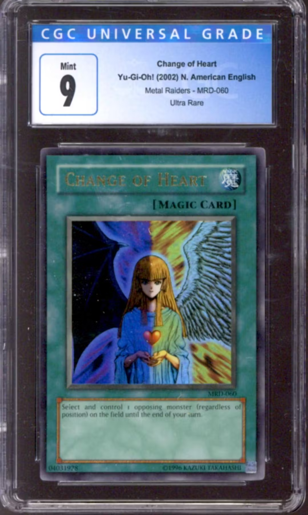 Yu-Gi-Oh Metal Raiders Change Of Heart MRD-060 CGC 9