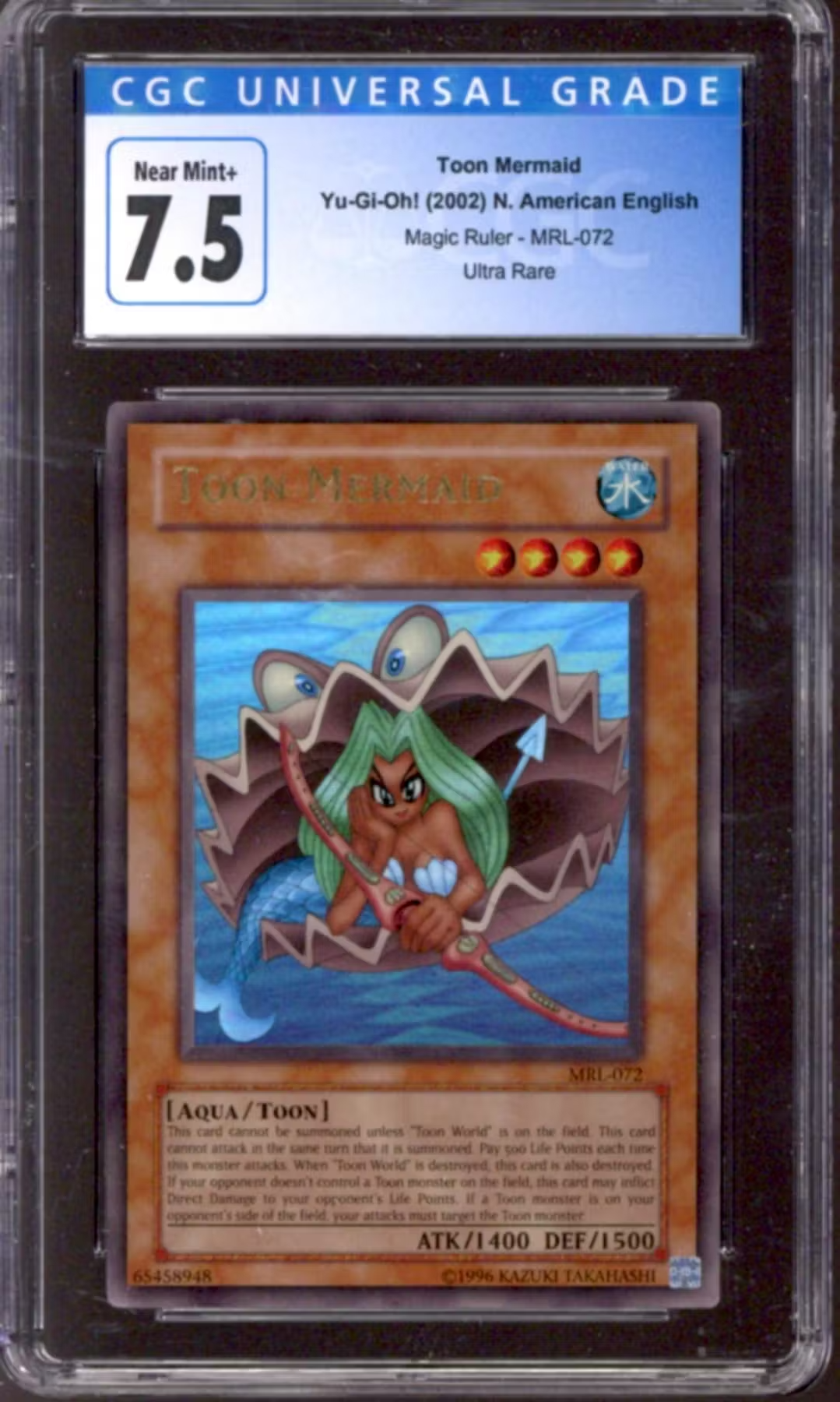 Yu-Gi-Oh Magic Ruler Toon Mermaid MRL-072 CGC 7.5