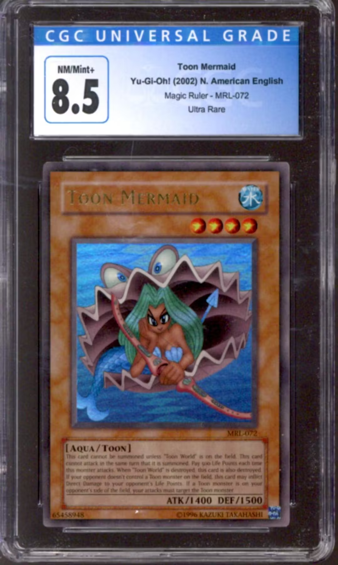 Yu-Gi-Oh Magic Ruler Toon Mermaid MRL-072 CGC 8.5