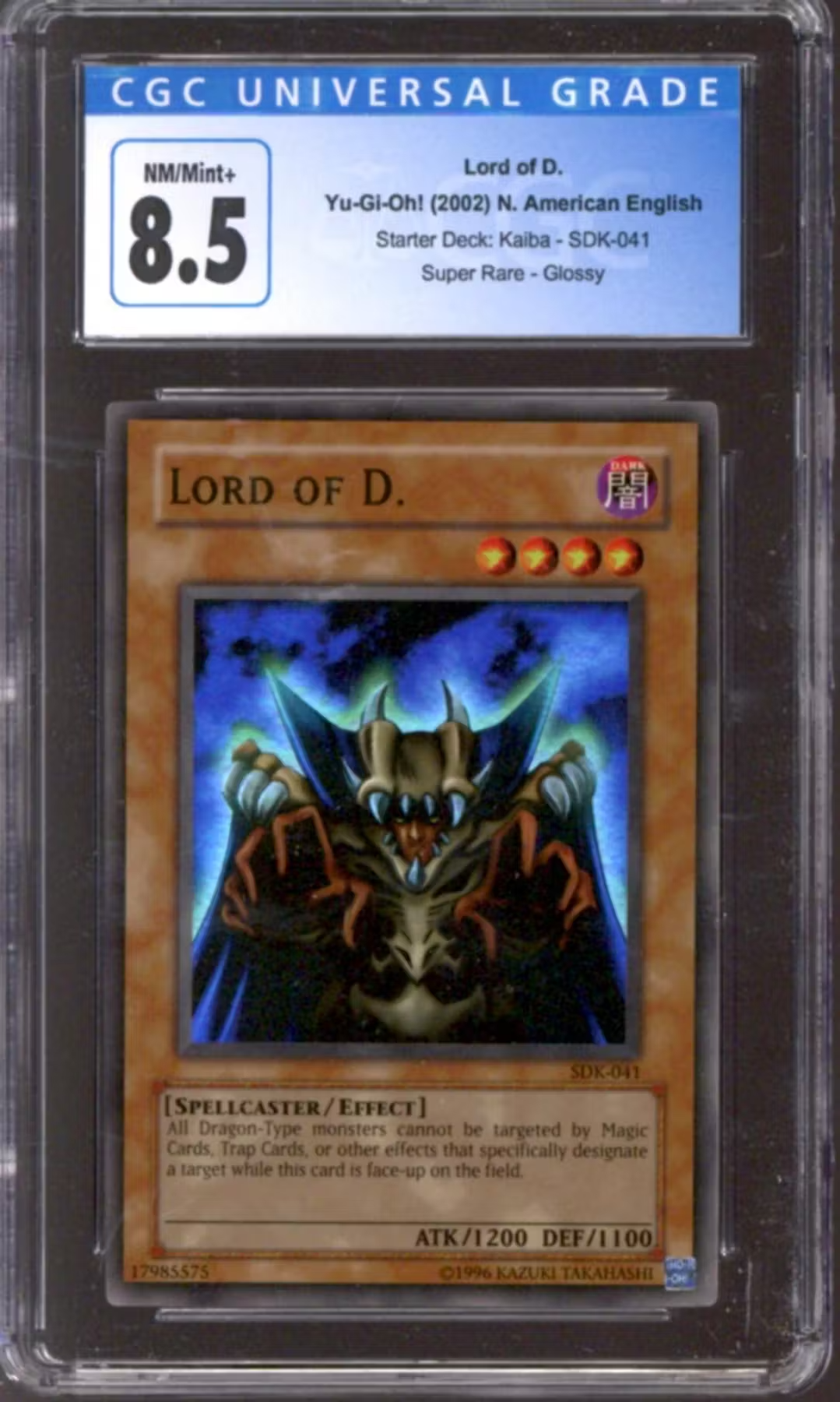 Yu-Gi-Oh Starter Deck Kaiba Lord Of D. SDK-041 CGC 8.5