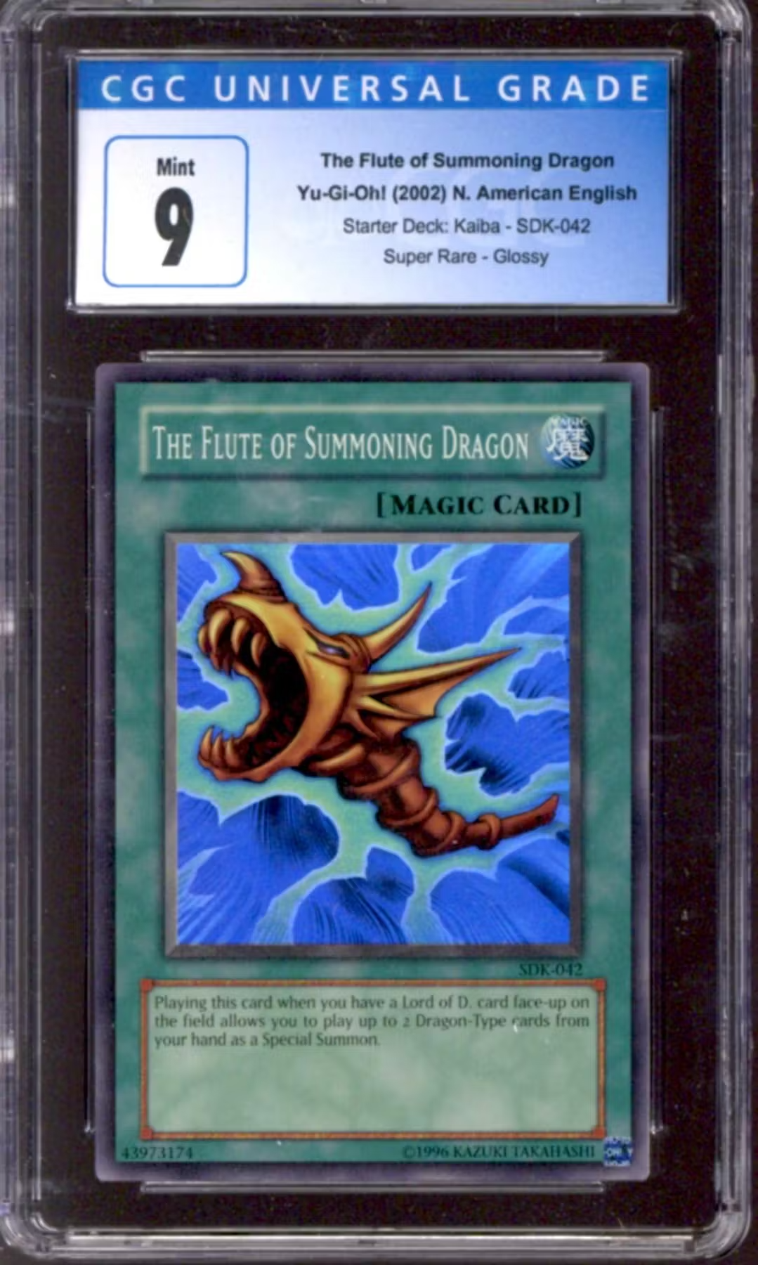 Yu-Gi-Oh Starter Deck Kaiba The Flute Of Summoning Dragon SDK-042 CGC 9