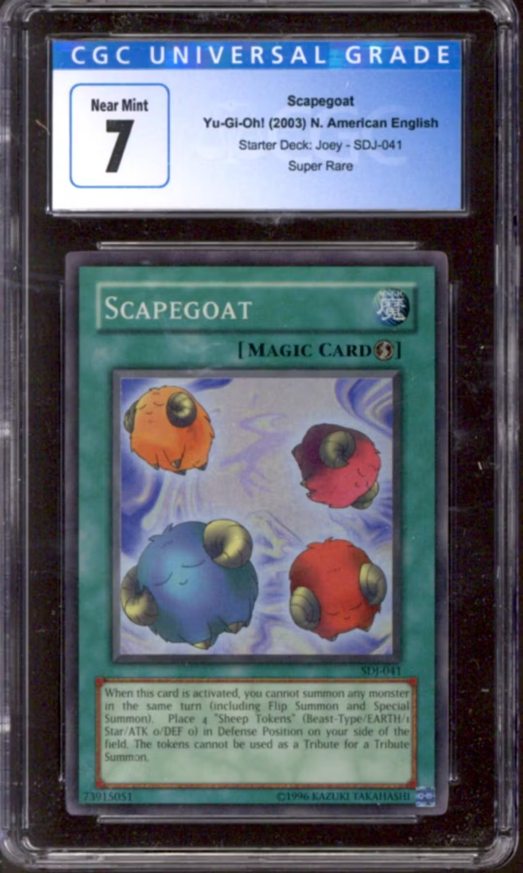 Yu-Gi-Oh Starter Deck Joey Scapegoat SDJ-041 CGC 7
