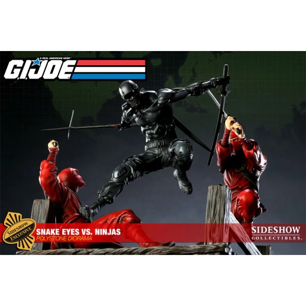 Sideshow Collectibles G.I Joe Polystone Diorama Snake Eyes Vs Red Ninja Exclusive