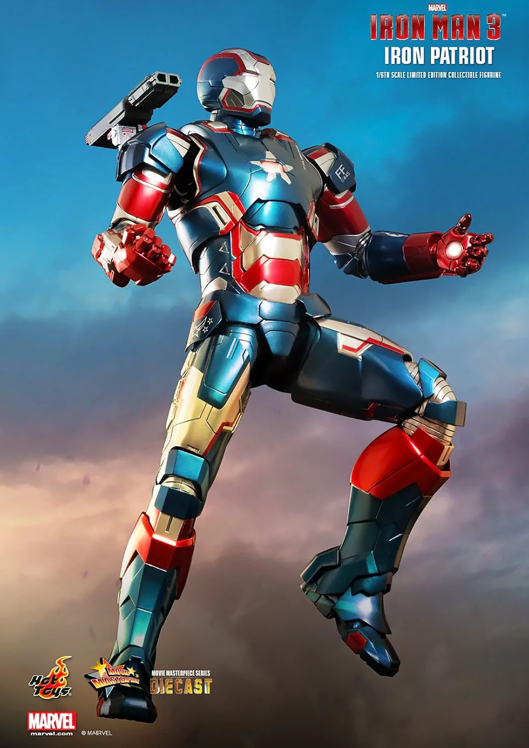 MARVEL IRONMAN 3 1/6 IRON PATRIOT DIECAST