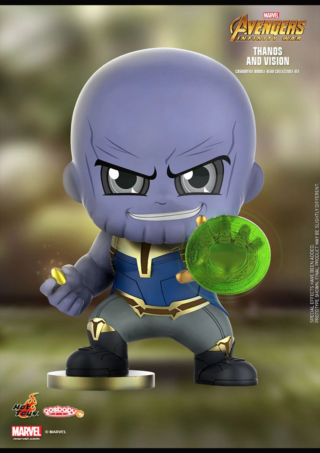 COSBABY THANOS AND VISION BOBBLE HEAD COLLECTIBLE SET