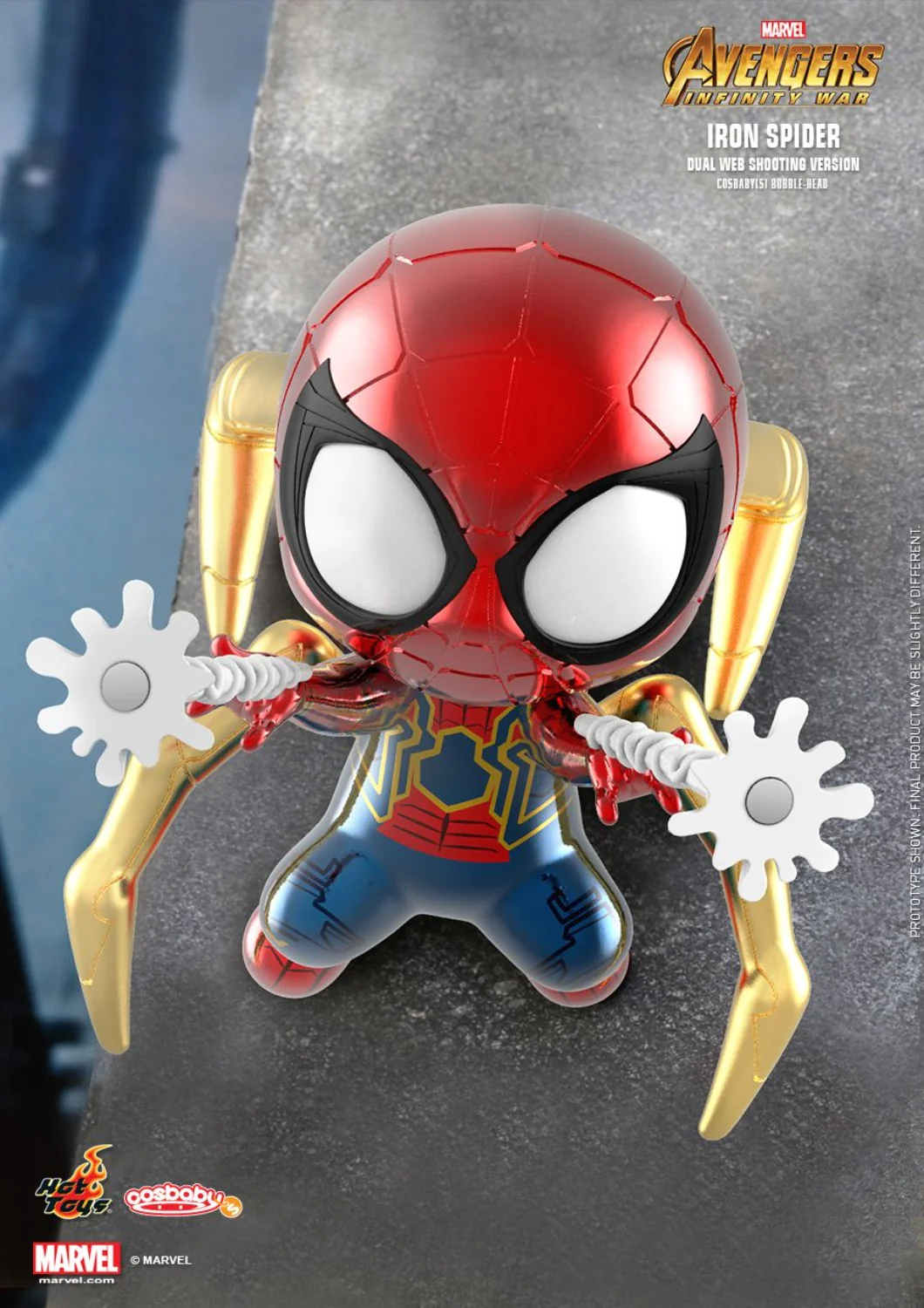 COSBABY AVENGERS INFINITY WAR IRON SPIDER DUAL WEB SHOOTING VERSION BOBBLE-HEAD