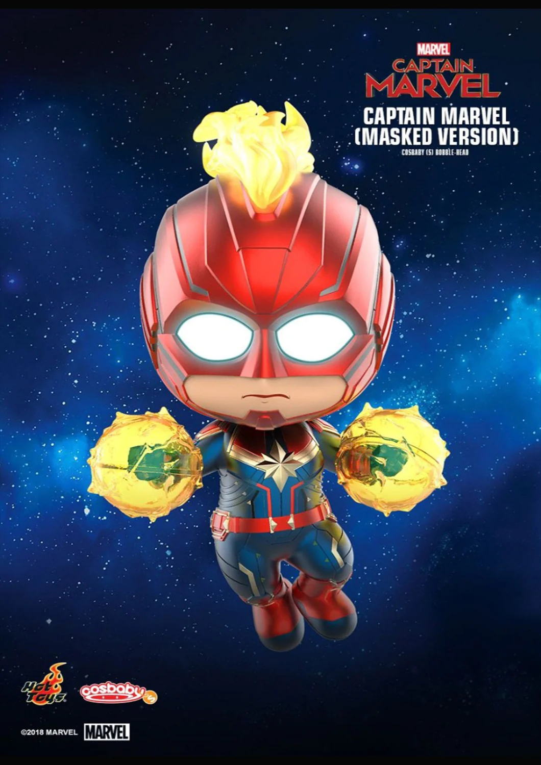 COSBABY CAPTAIN MARVEL MASKED VERSION BOBBLE HEAD
