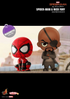 COSBABY SPIDER MAN AND NICK FURY BOBBLE-HEAD COLLECTIBLE SET