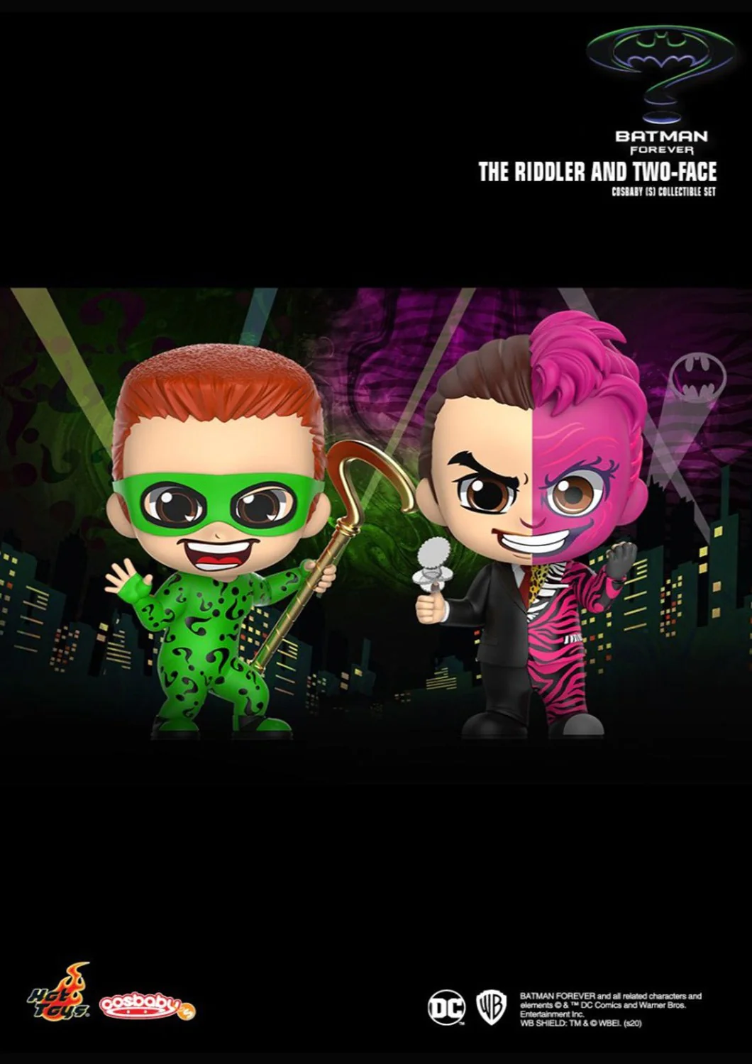 COSBABY S BATMAN FOREVER THE RIDDLER AND TWO-FACE COLLECTIBLE SET