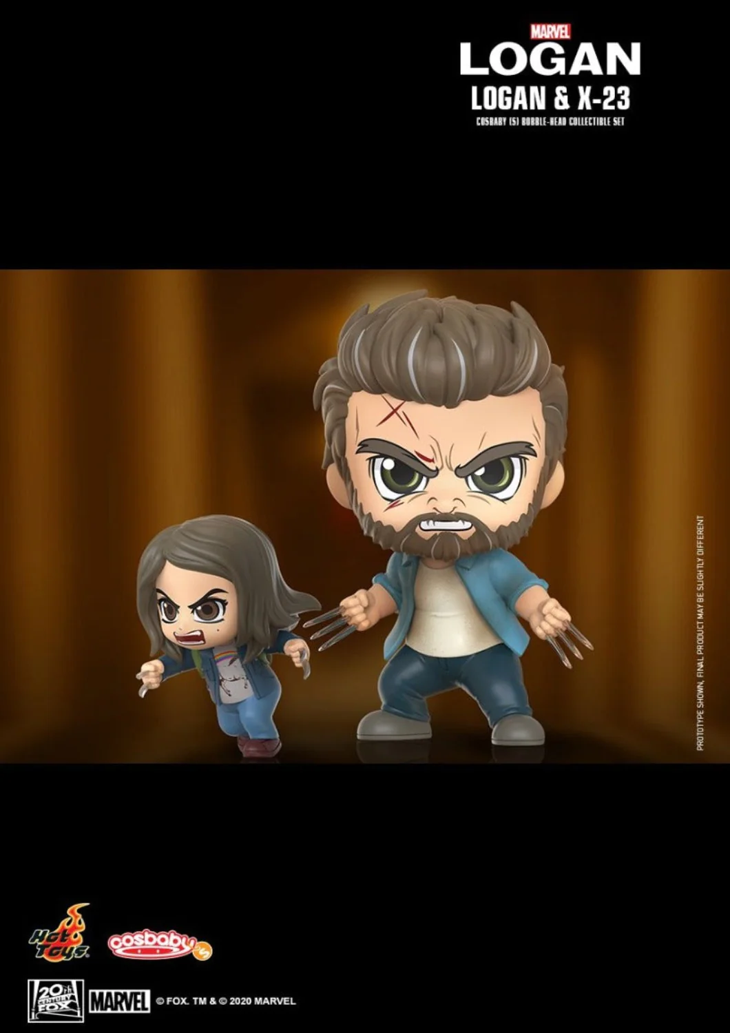 COSBABY S LOGAN & X-23 BOBBLE-HEAD COLLECTIBLE SET