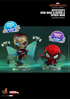 COSBABY S SPIDER-MAN FAR FROM HOME MYSTERIO'S IRON MAN ILLUSION BOBBLE-HEAD COLLECTIBLE SET
