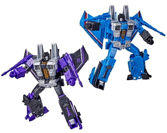 TRANSFORMERS GENERATIONS WAR FOR CYBERTRON EARTHRISE CHAPTER TEAM SEEKER ELITE SKYWARP AND THUNDERCRACKER SEEKER SET OF 2 VOYAGER CLASS