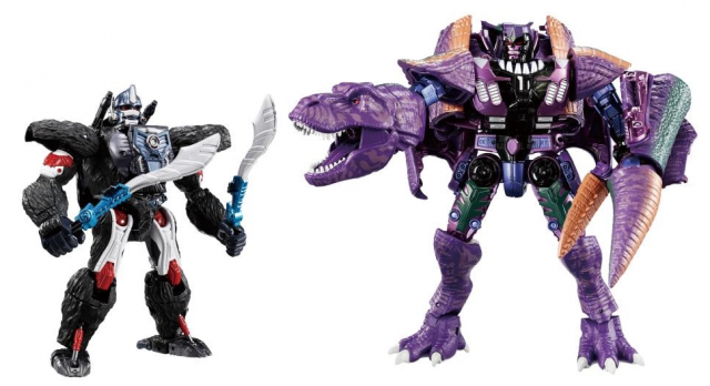 TRANSFORMERS BEAST WARS OPTIMUS PRIMAL VS MEGATRON SET OF 2 PREMIUM FINISH