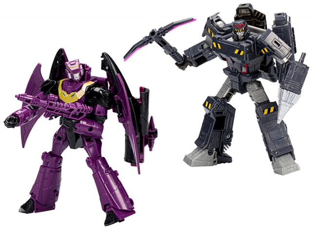 TRANSFORMERS LEGACY EVOLUTIONERATIONS MINER MEGATRON AND SENATOR RATBAT LEGACY VOYAGER CLASS