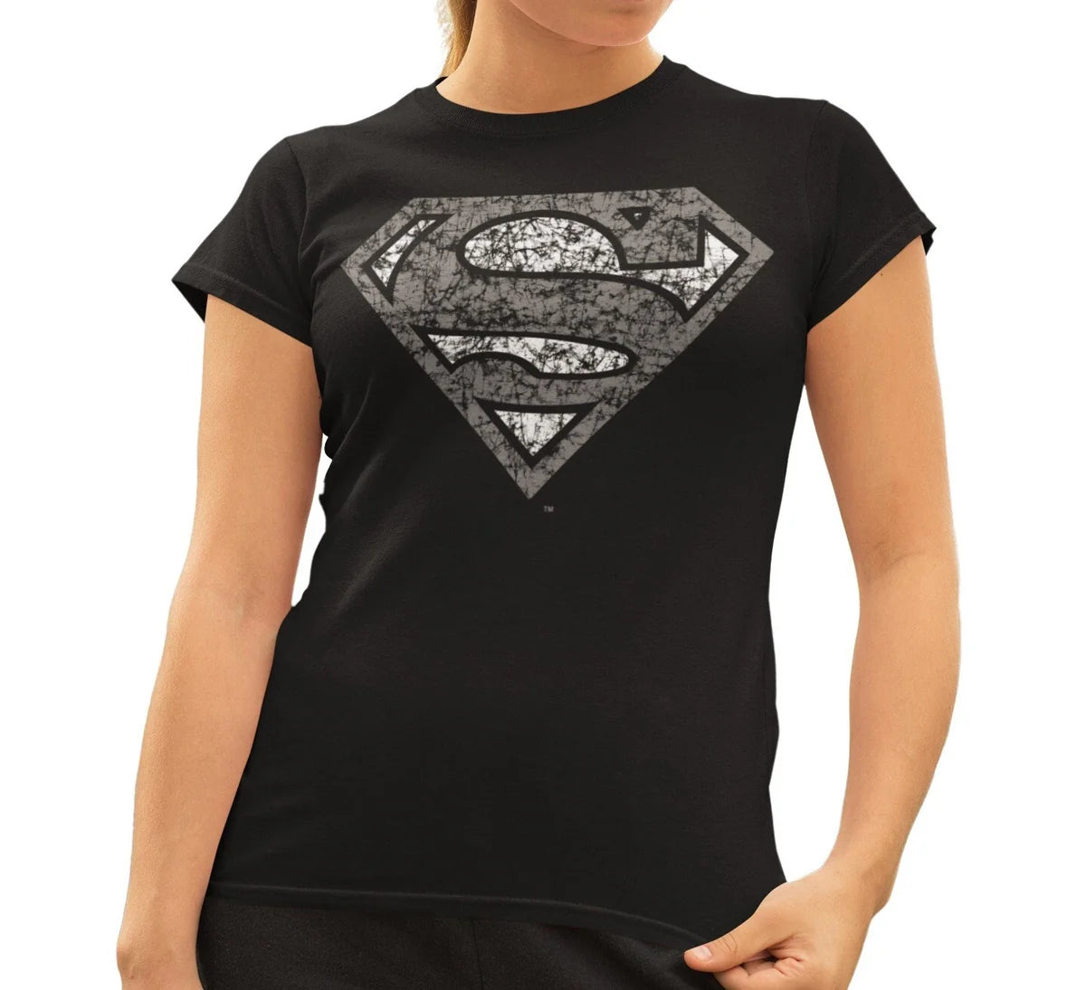 DC Comics Superman Logo Distressed Official Women's T-shirt