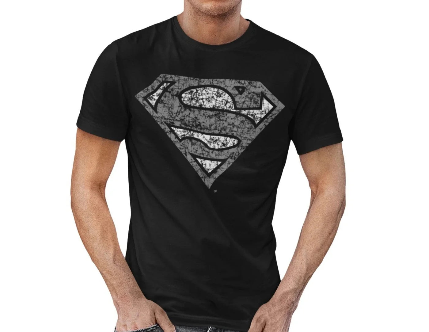 DC Comics Superman Logo Distressed Official Men's T-shirt