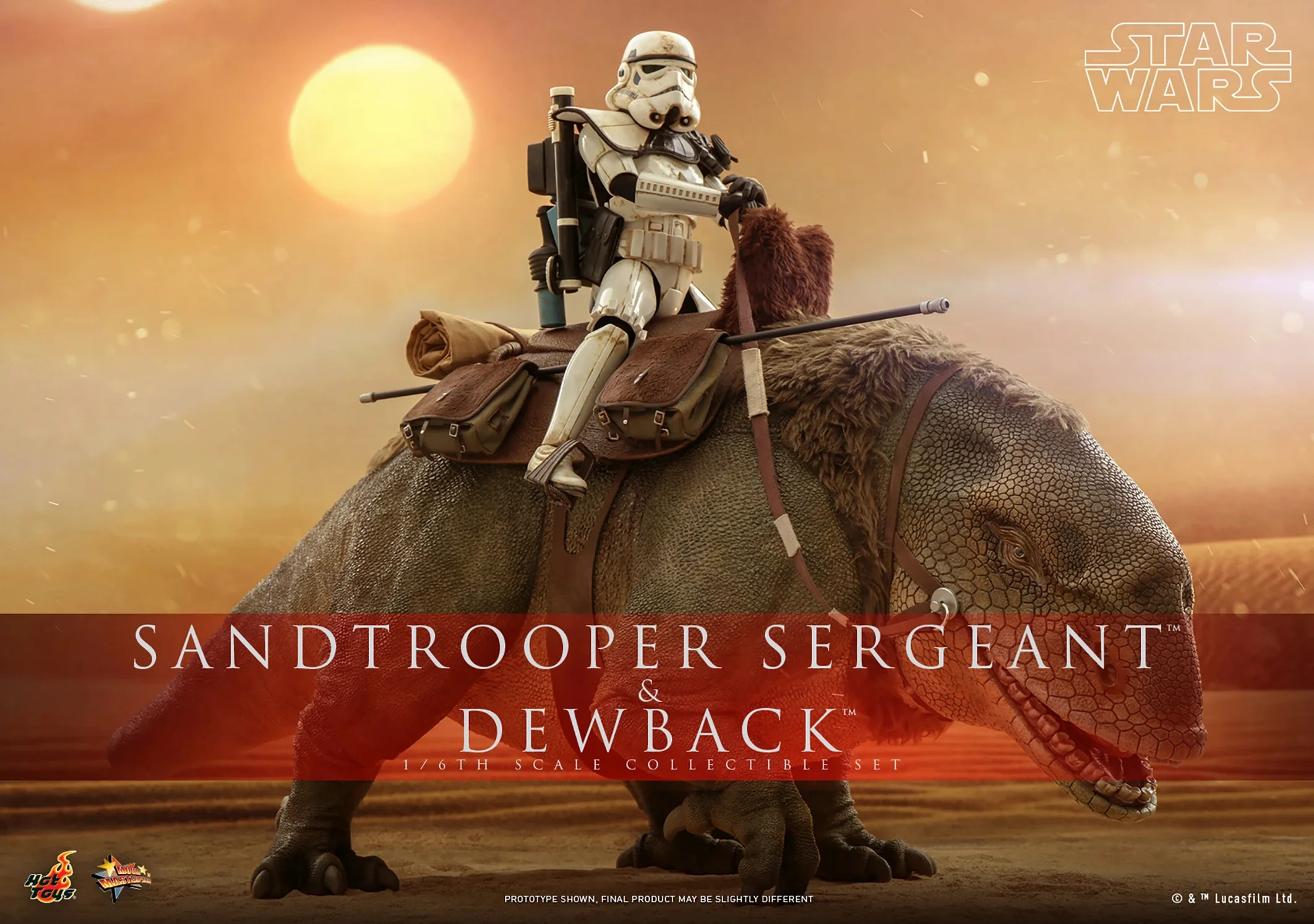 Star Wars A New Hope Sandtrooper Sergeant & Dewback 1/6 Scale 12" Collectible Figure Set