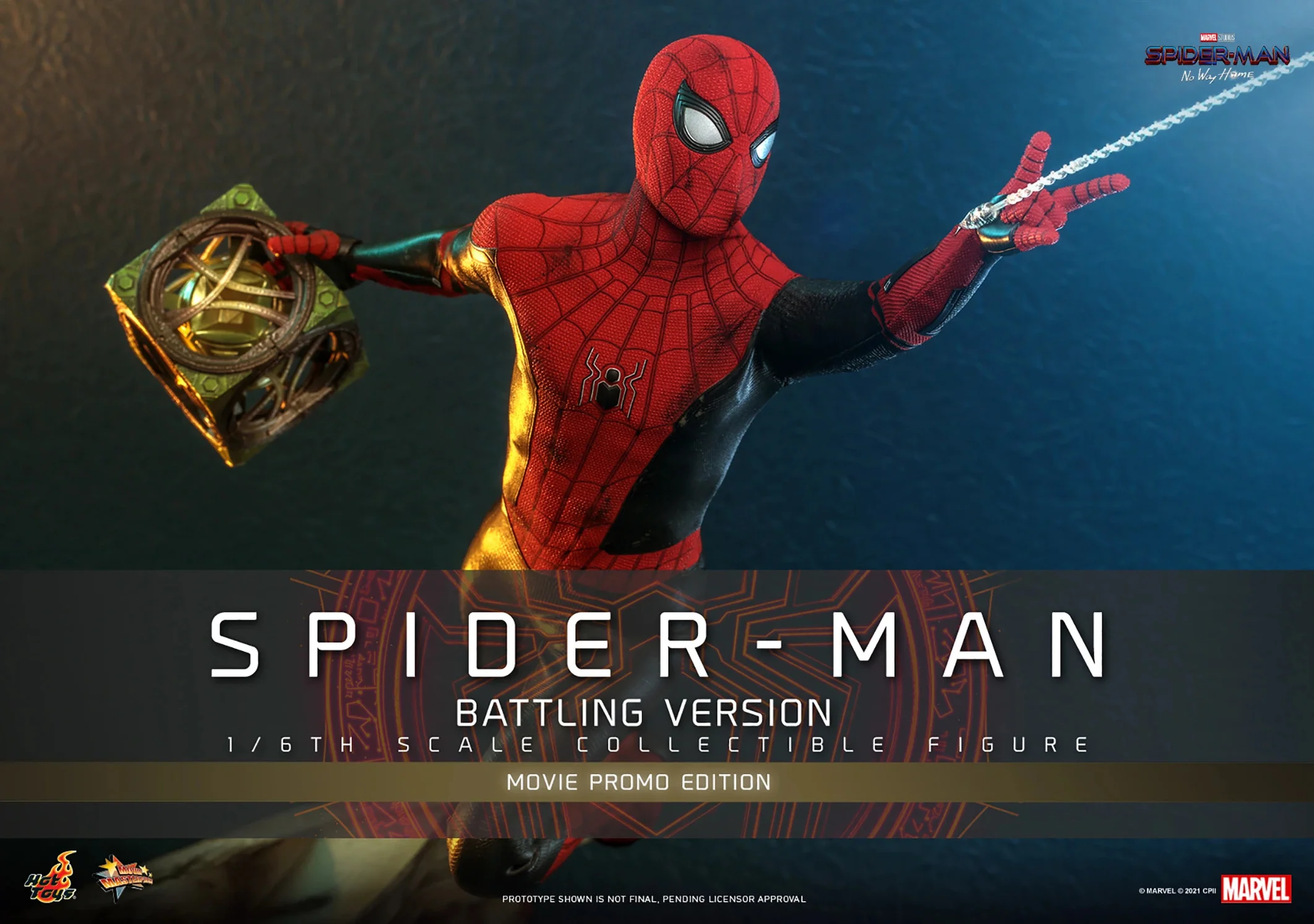 Marvel Spider-Man No Way Home Spider-Man Battling Version Movie Promo Edition 1/6 Scale 12" Collectible Figure