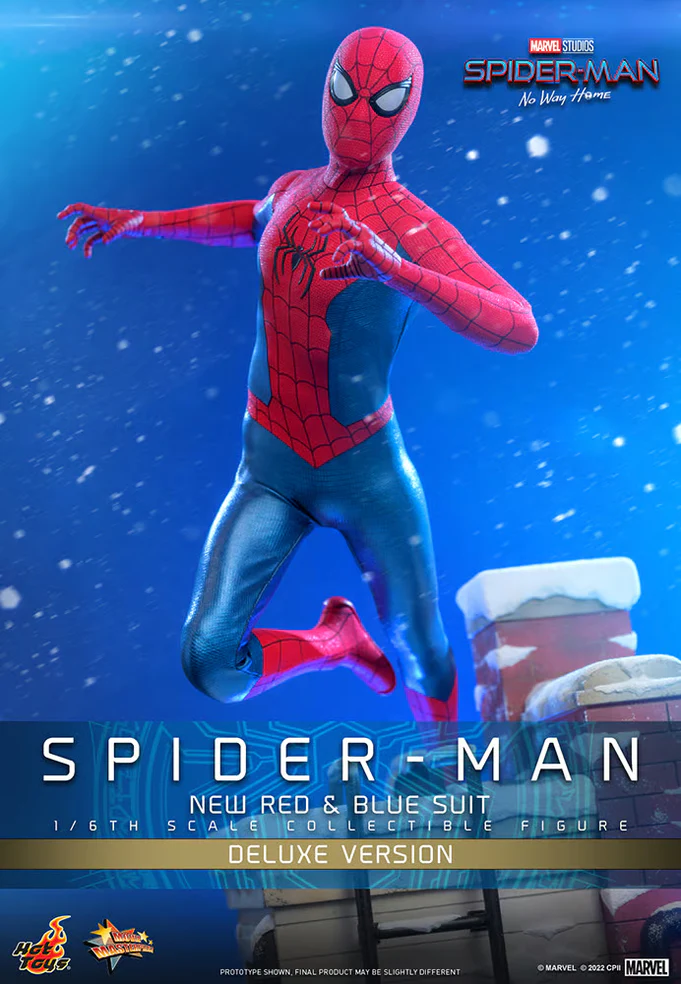 Marvel Spider-Man No Way Home Spider-Man New Red and Blue Suit Deluxe Version 1/6 Scale 12" Collectible Figure