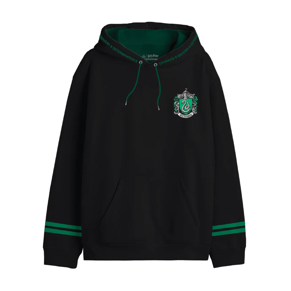 Harry Potter Slytherin Crest Black and Green Sweatshirt