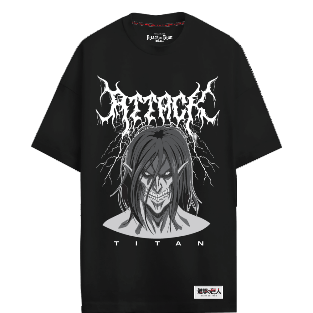 Attack on Titan Eren Titan Black T-shirt