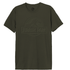 Jurassic Park Logo Relief Rubber Print Khaki Green T-Shirt