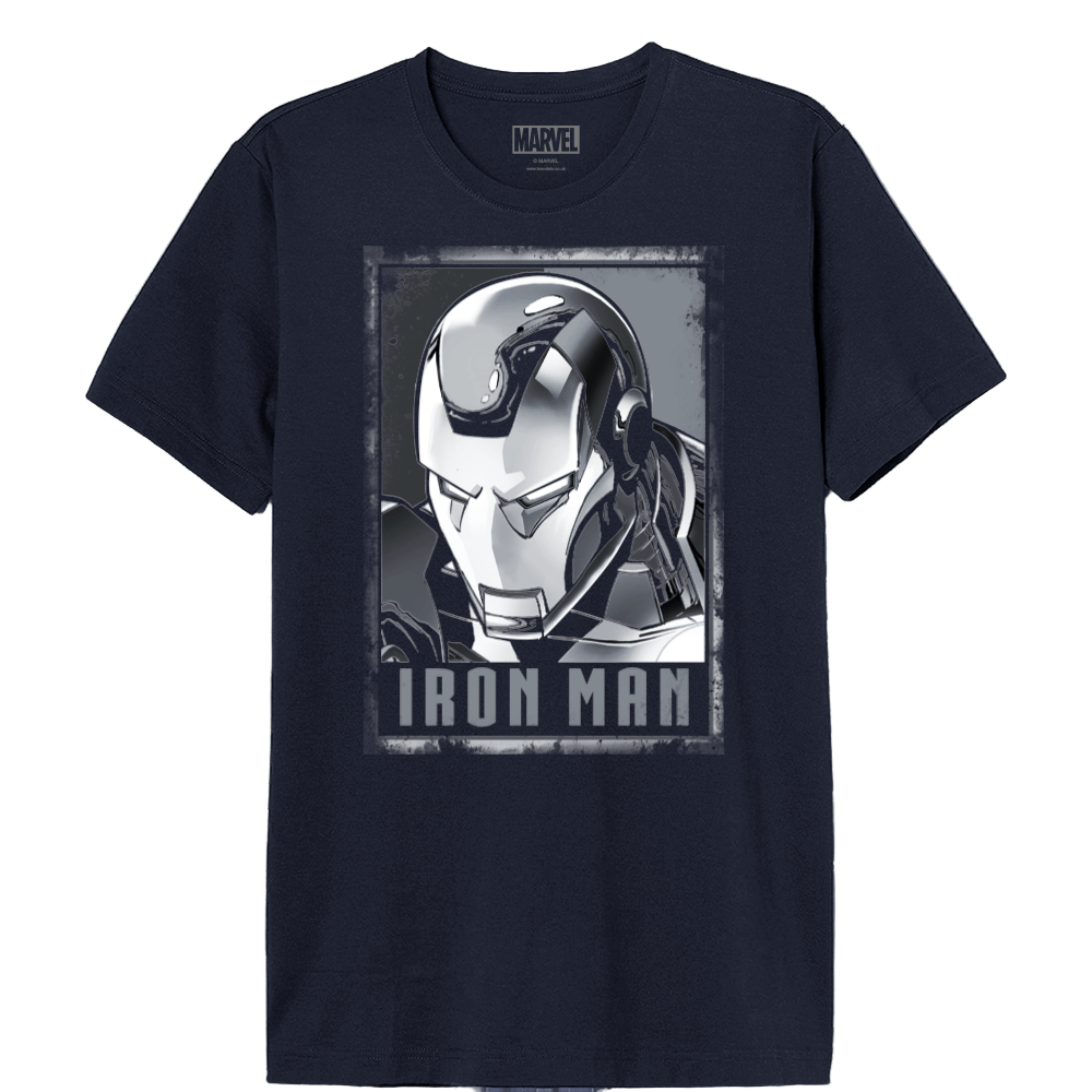 Marvel Iron Man Metal Helmet Design T-shirt