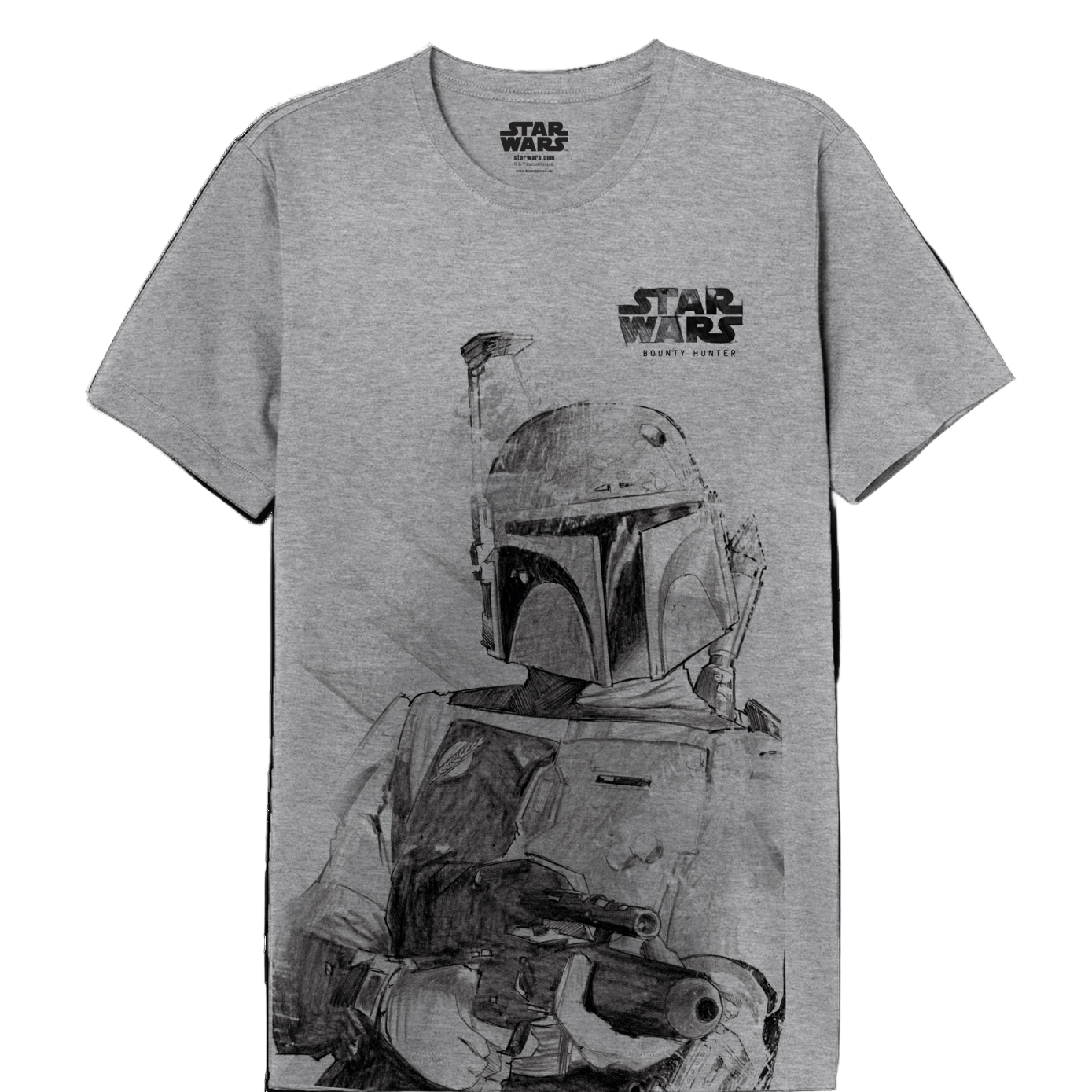 Star Wars Boba Fett Bounty Hunter Grey T-Shirt