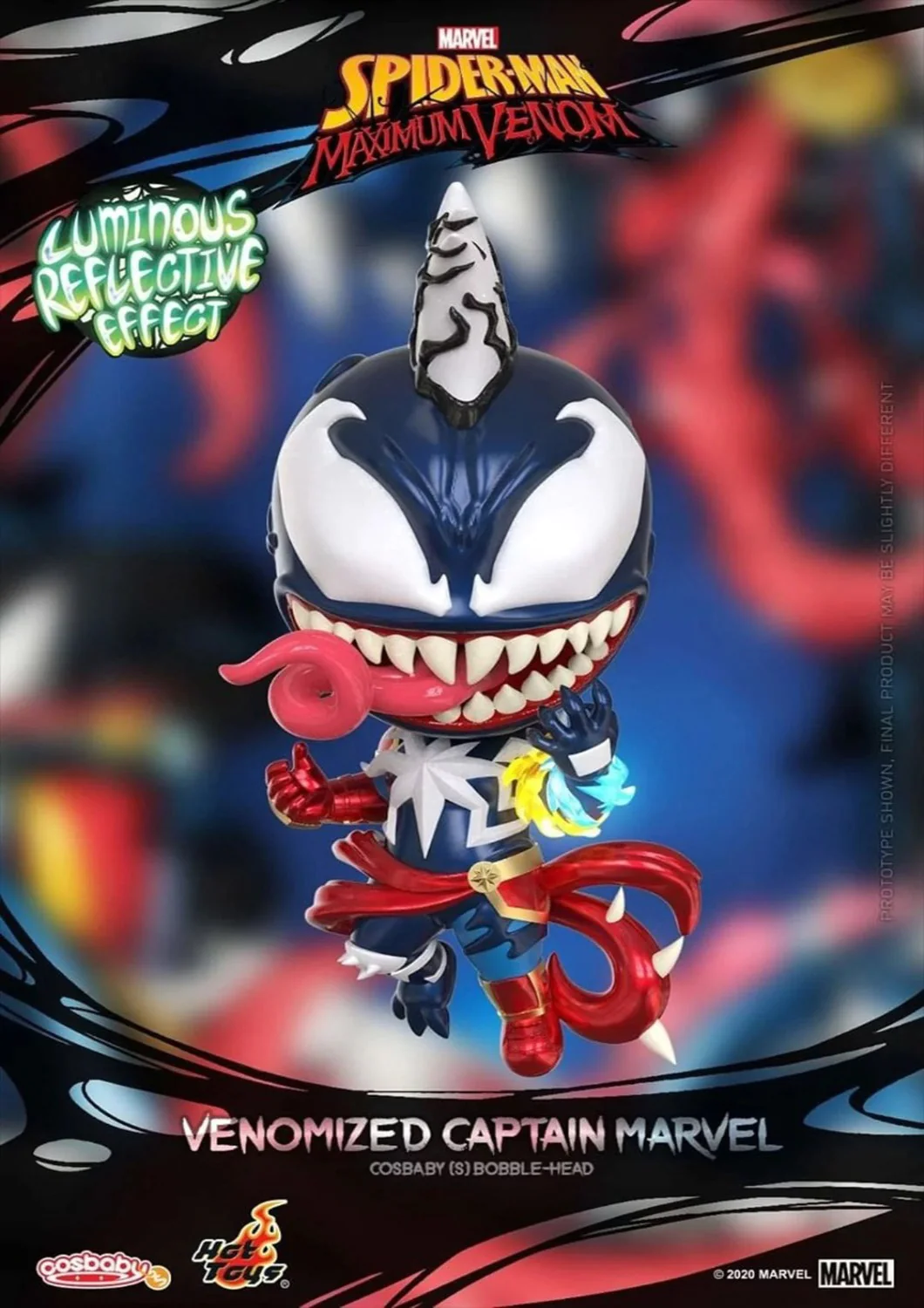 COSBABY VENOMIZED CAPTAIN MARVEL BOBBLE-HEAD