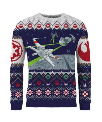 Star Wars X-Wing v TIE Fighter Christmas Jumper
