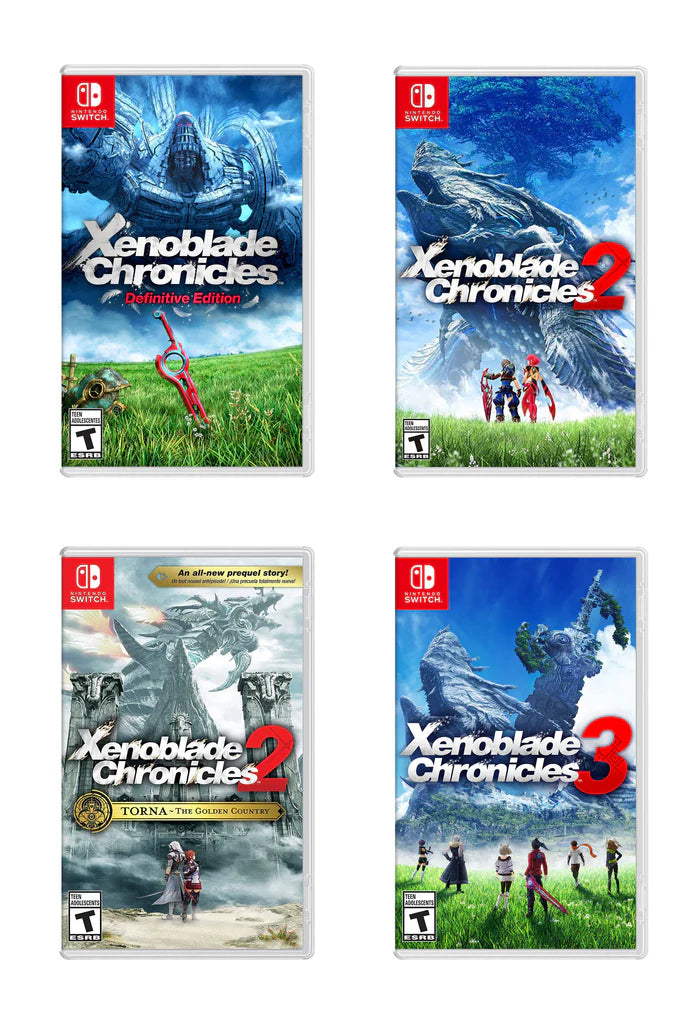 Xenoblade Chronicles 4-Pack Bundle Includes Xenoblade Chronicles 1 DE, 2, 2 Torna, 3 Nintendo Switch
