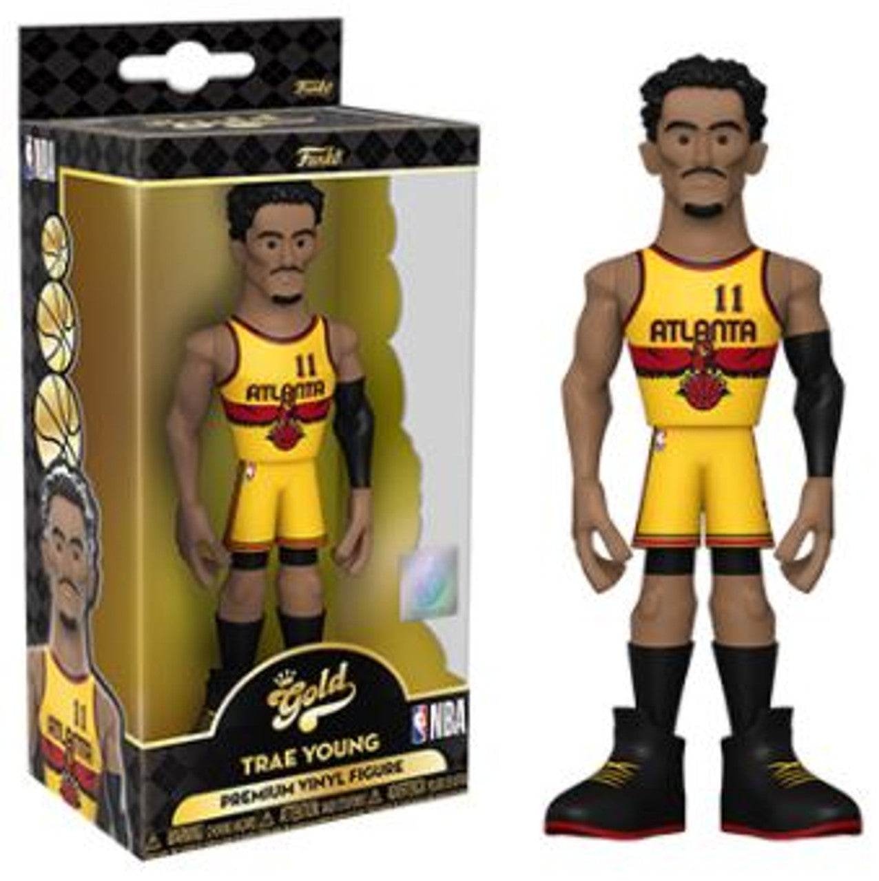 Gold 5" NBA Trae Young Atlanta Hawks Alternate Uniform