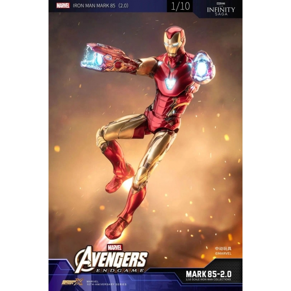 Iron Man Mark 85 1/10 Iron Man Mark 85 2.0 Action Figure with LED Lights Effect