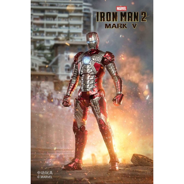 Iron Man 2 Mark V with LED Lights Effect 1/10 Scale Action Figure