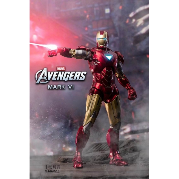 Iron Man 2 Mark VI with LED Lights Effect 1/10 Scale Action Figure