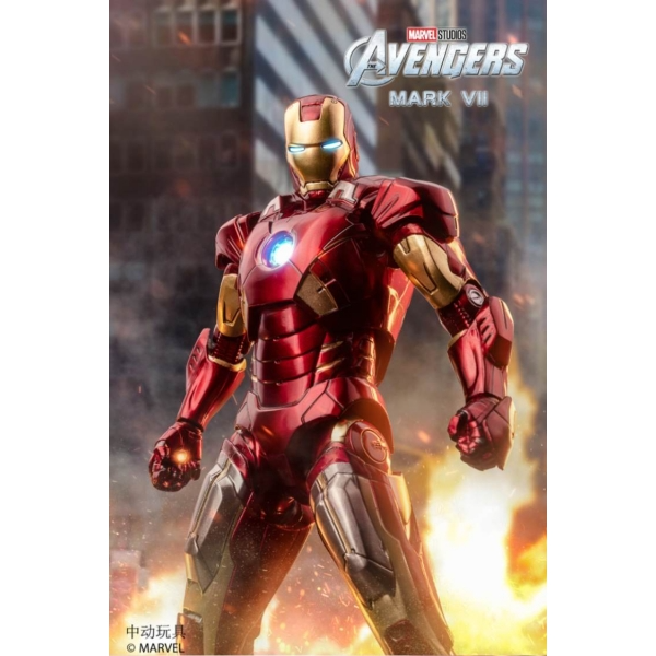 Iron Man 2 Mark VII with LED Lights Effect 1/10 Scale Action Figure