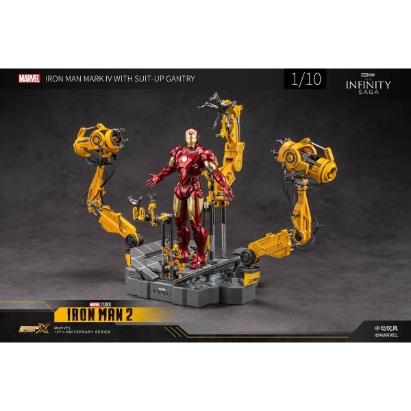 Iron Man MK IV with Suit-Up Gantry 1/10 Action Figure Set