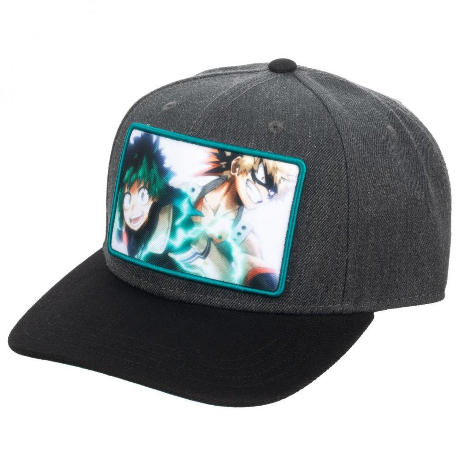 My Hero Academia Deku & Bakugo Sublimated Pre-Curved Snapback Hat