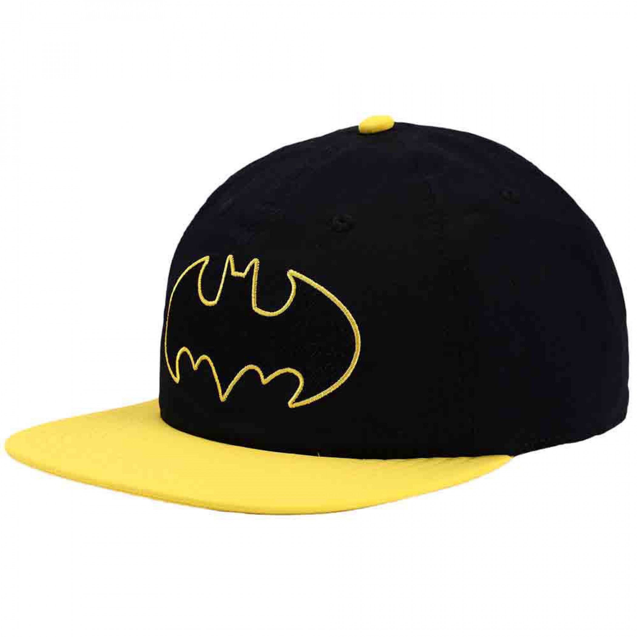 DC Comics Batman Classic Embroidered Logo Flat Bill Snapback Hat