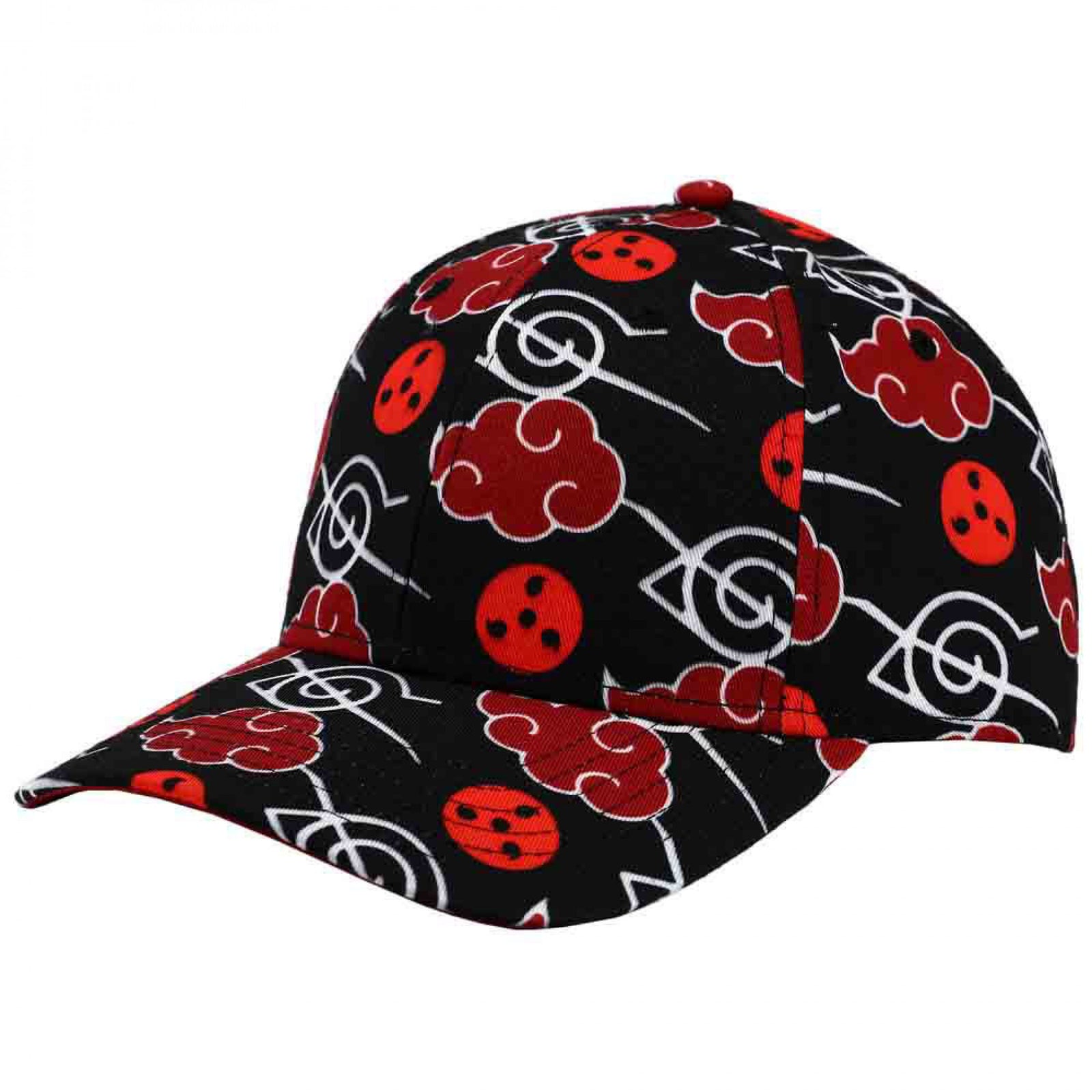 Naruto Uchiha Itachi Akatsuki Clouds All Over Curved Bill Snapback Hat