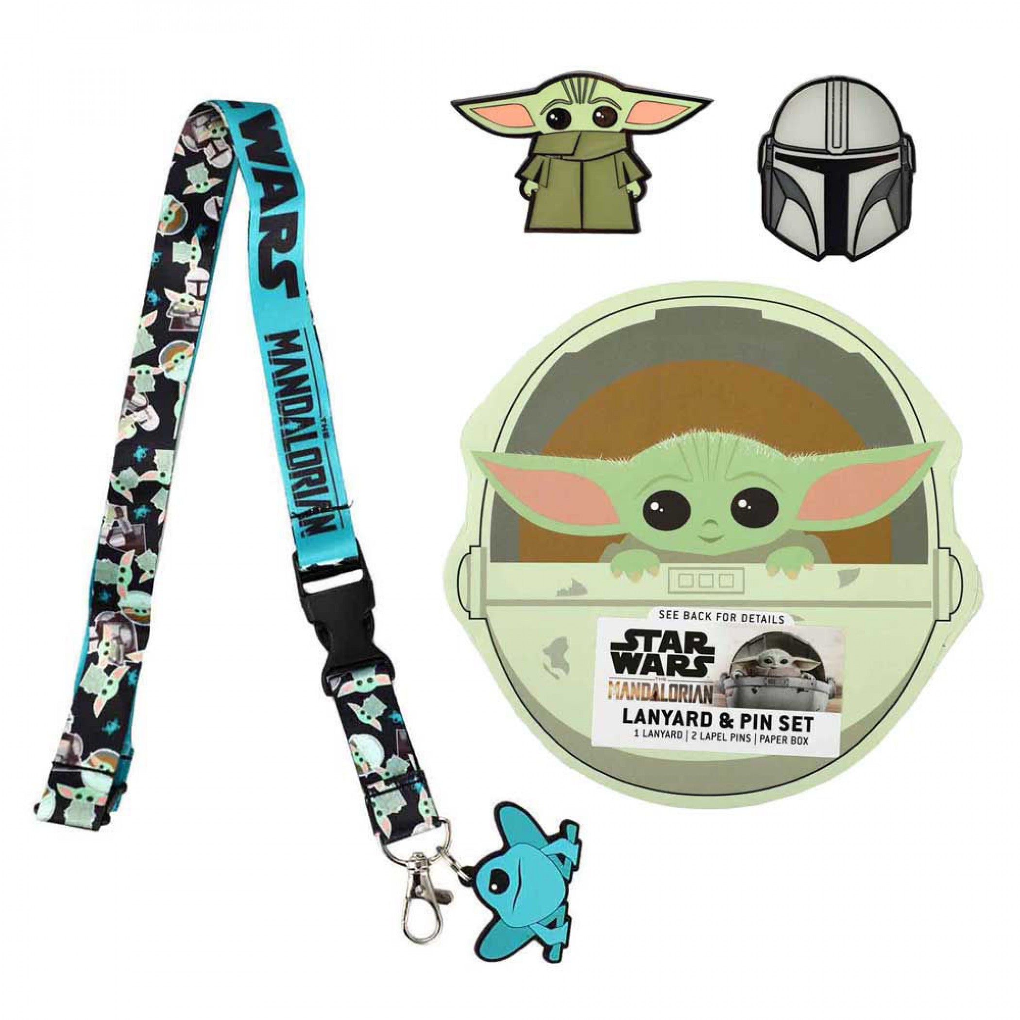 Star Wars The Mandalorian Grogu the Child Lapel Pins & Lanyard Box Set