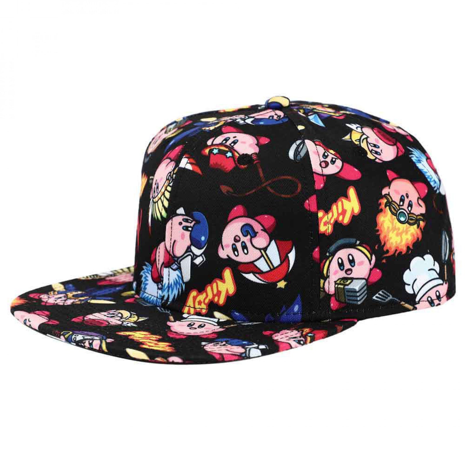 Nintendo Kirby Power-Ups AOP Sublimated Flat Bill Snapback Hat