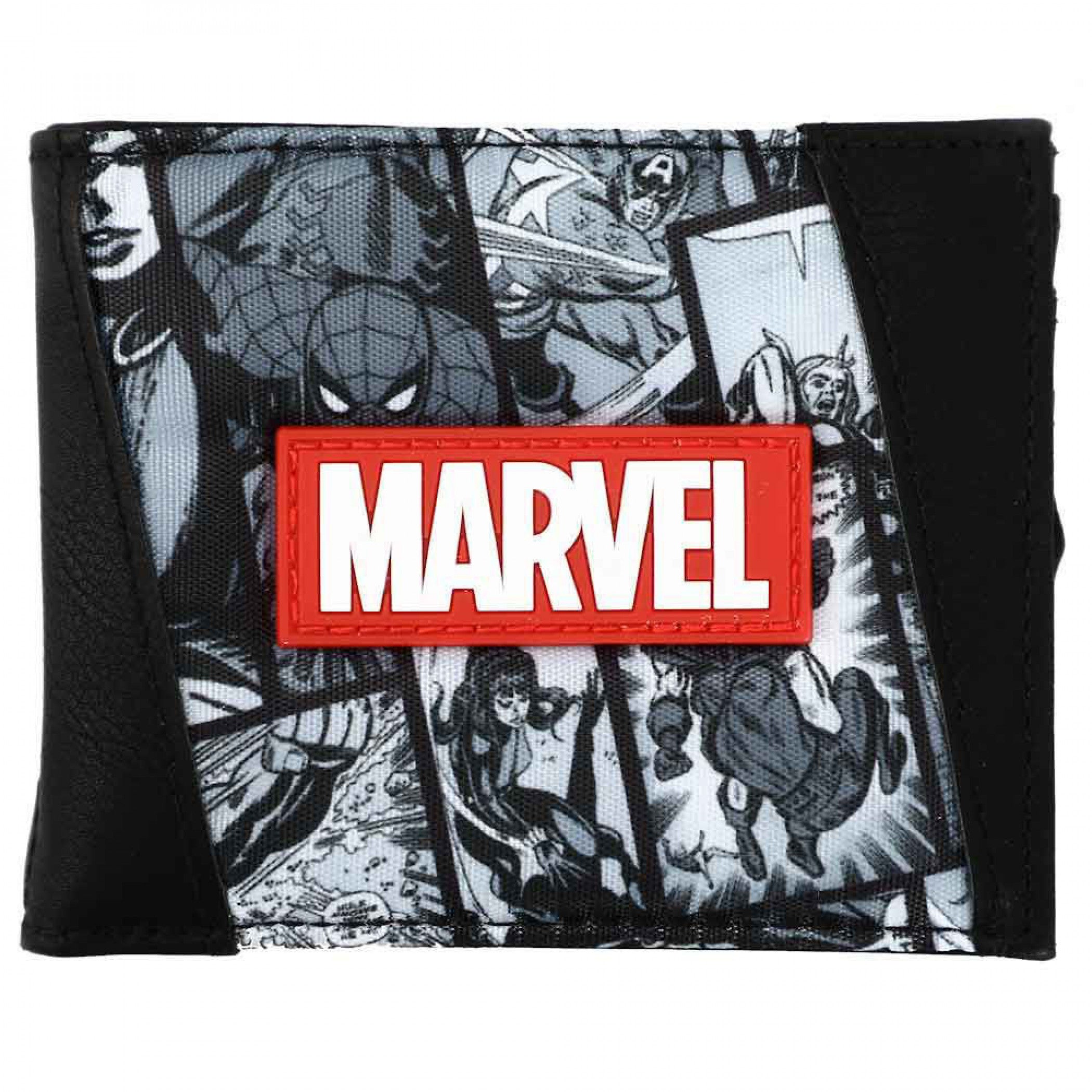 Marvel Comics Logo Digital Print and Patch Bi-Fold Wallet
