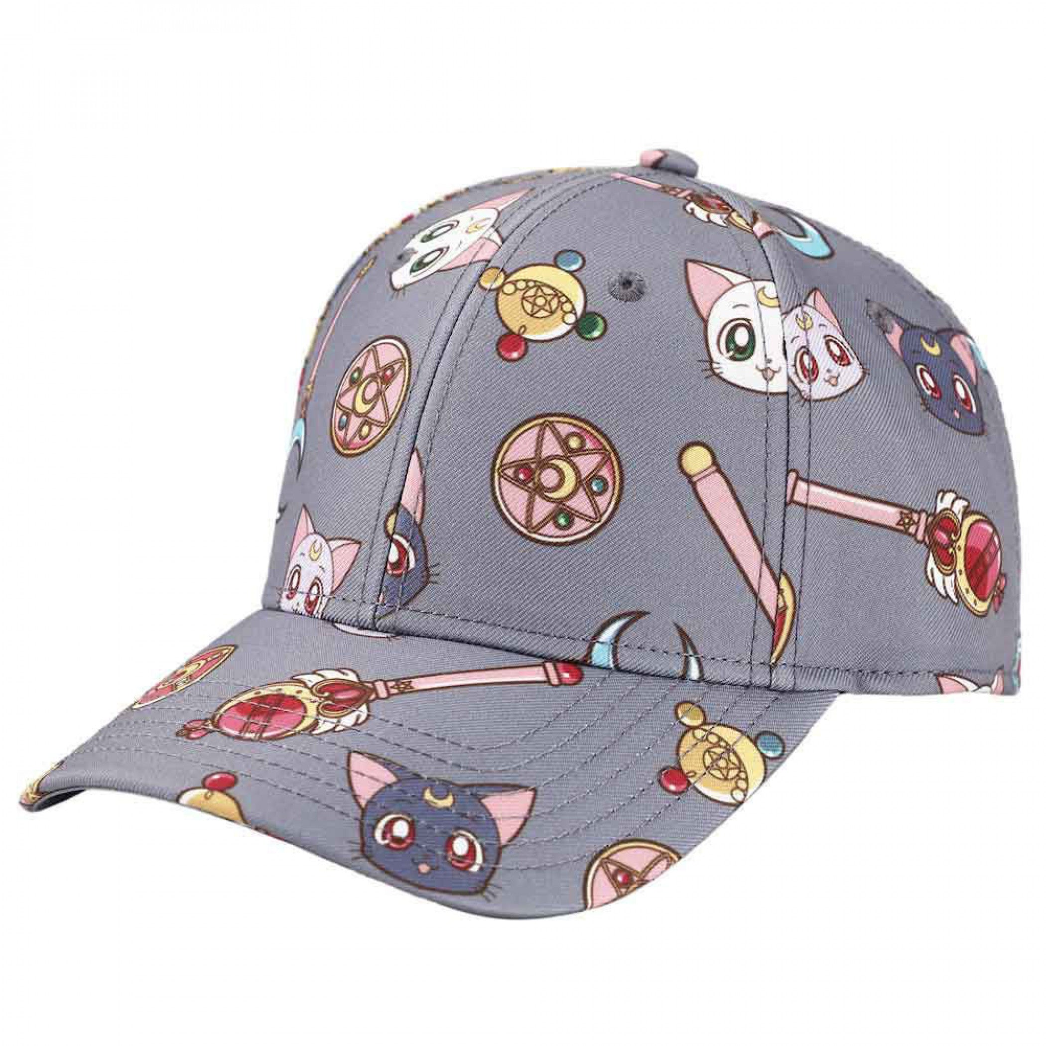 Sailor Moon Luna and Artemis Pre-Curved Snapback