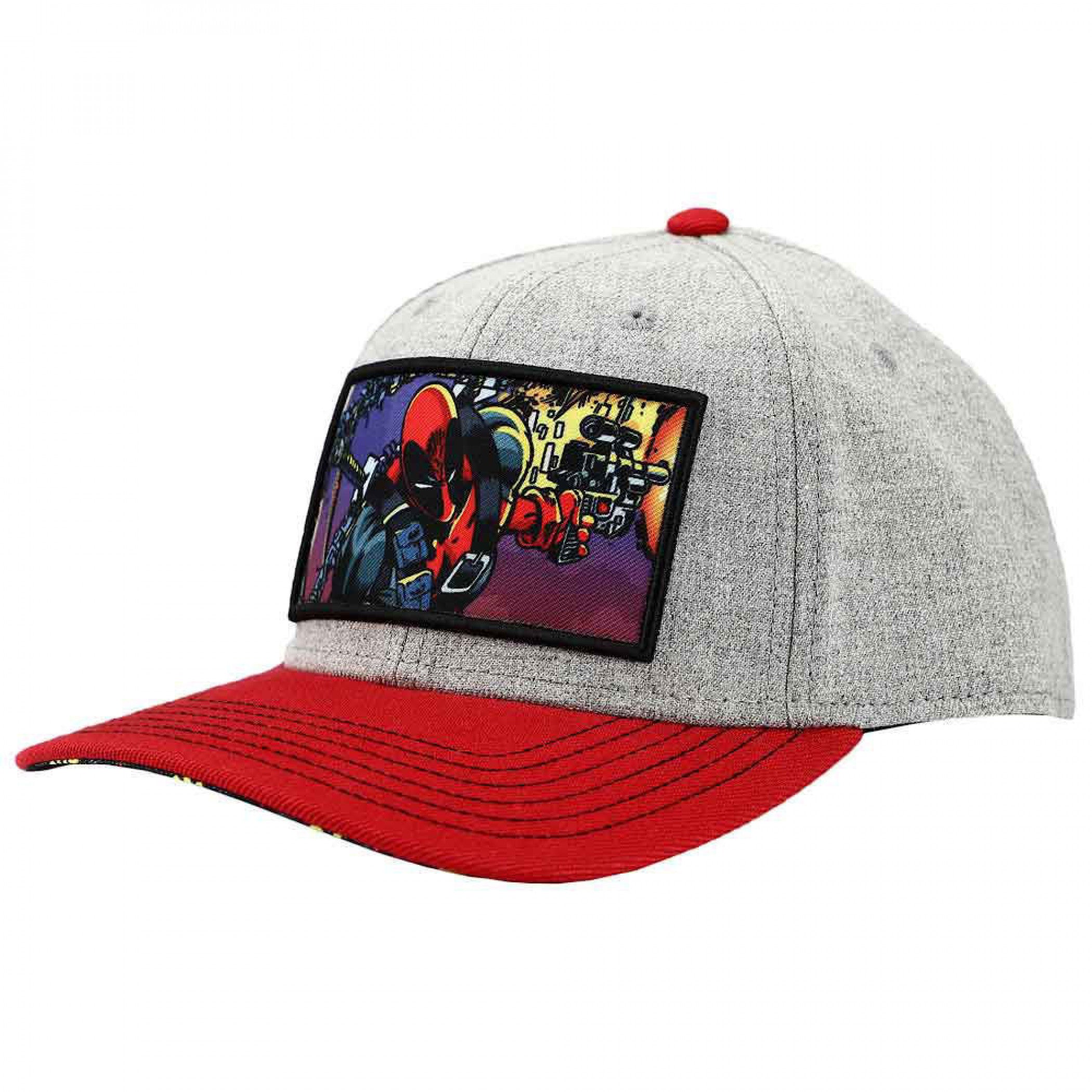 Deadpool Patch Elite Flex Pre-Curved Bill Snapback Cap