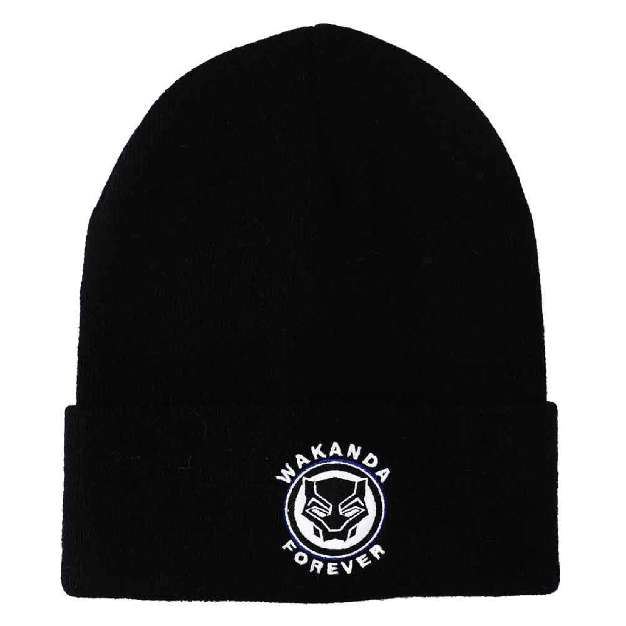 Black Panther Wakanda Forever Emblem Cuff Beanie