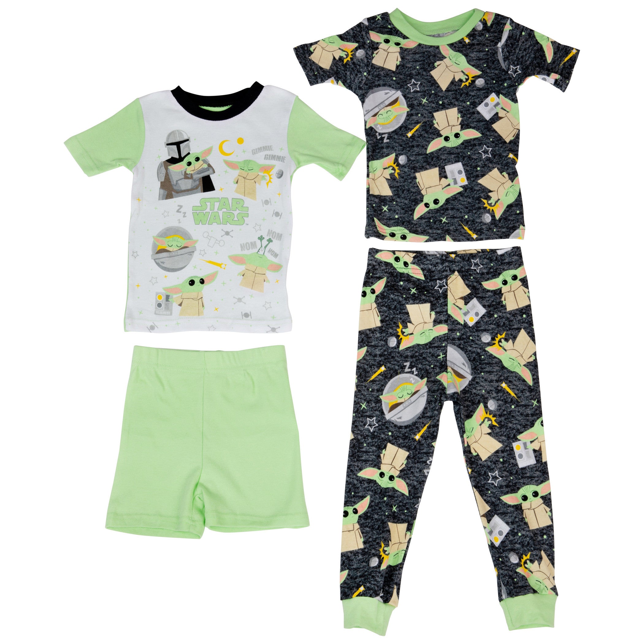 Star Wars The Mandalorian Grogu Kawaii and AOP 4-Piece Pajama Set