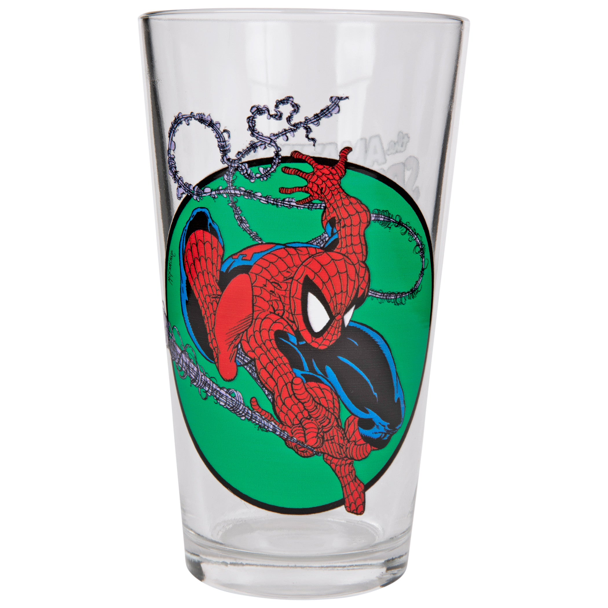 Spider-Man Marvel Comics Classic Series Web-Slinging Toon Tumblers Pint Glass